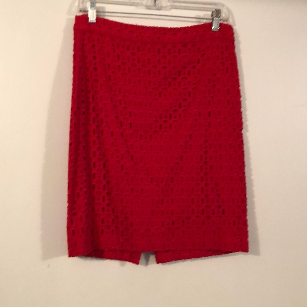 J crew red pencil skirt